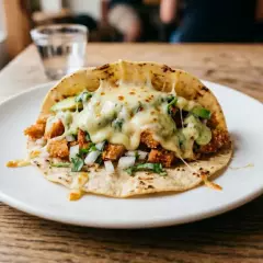 Taco de Milanesa con Queso