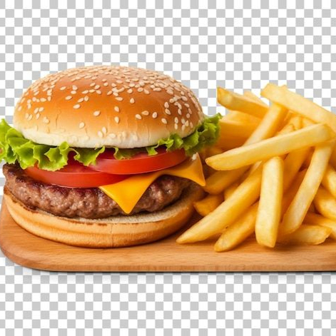 Hamburguesa de res con papas