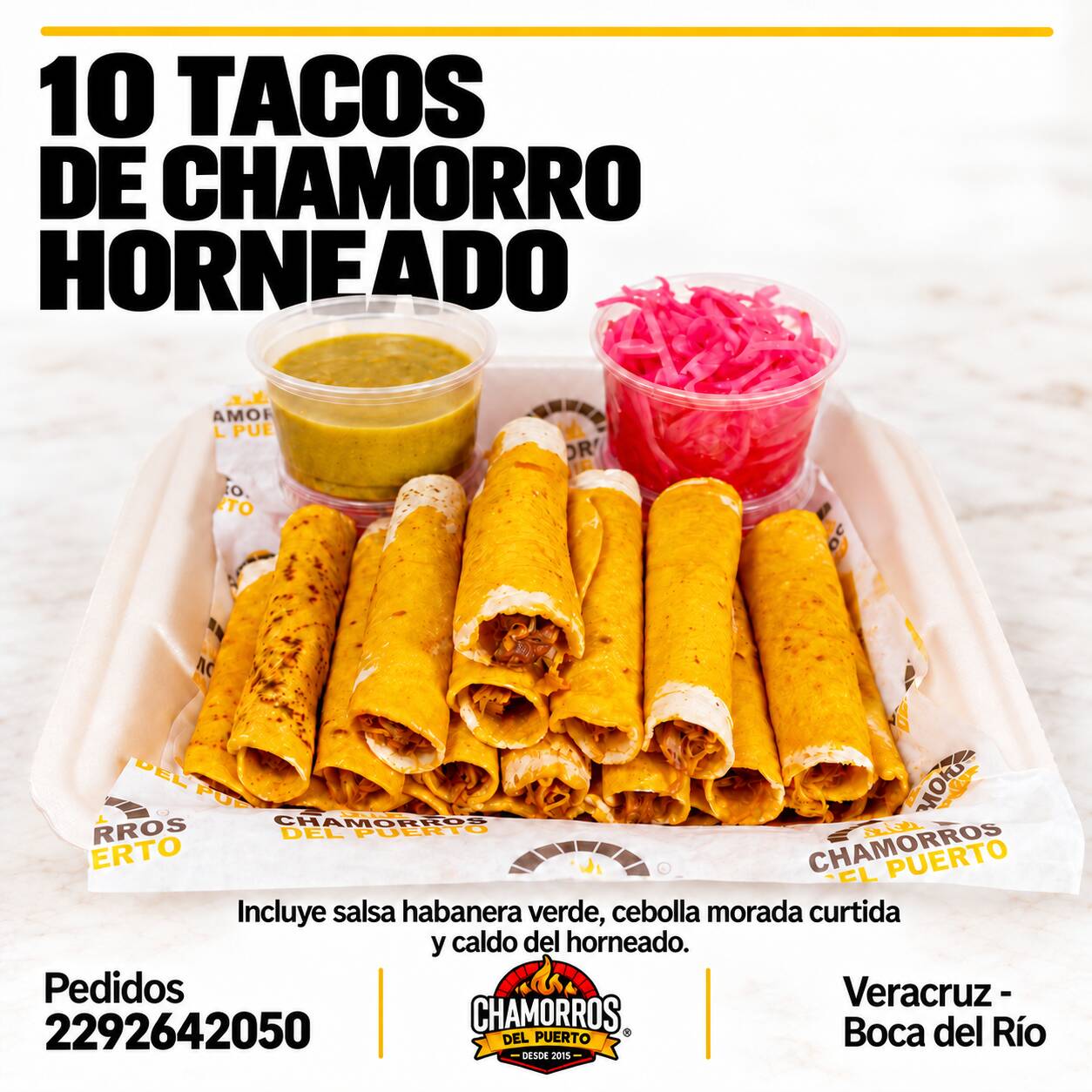 10 Tacos de Chamorro Pibil