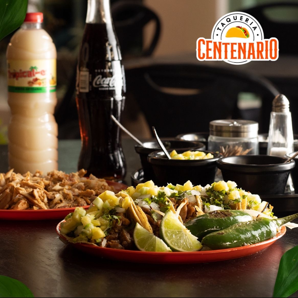 5 tacos al pastor + Agua-horchata 500ml