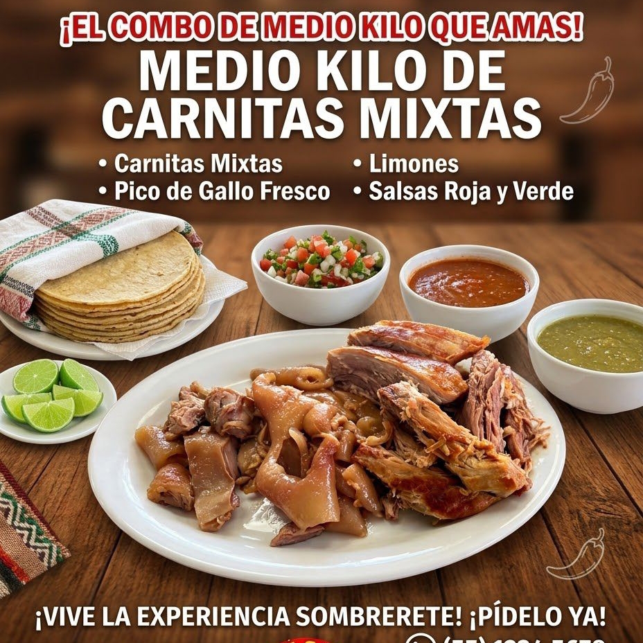1/2 KG de Carnitas