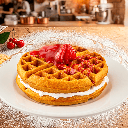 Waffles con Chantilly