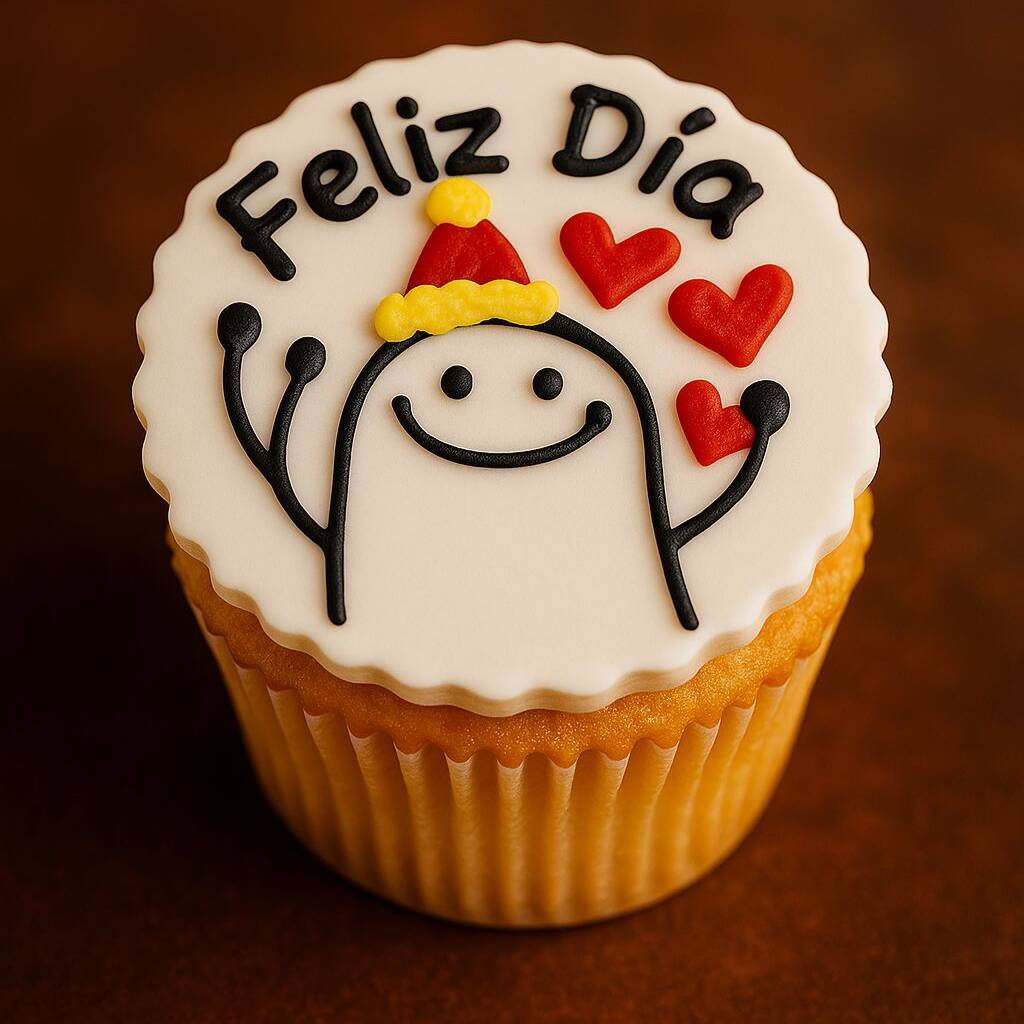 Cupcake Feliz Día Corazones