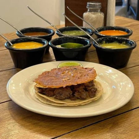Taco de Bistec con Queso 1 Pieza
