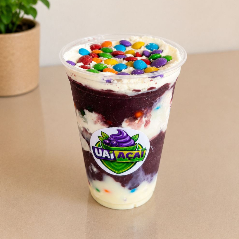 300ml Açai + Leite Condensado + Leite ninho + Confete