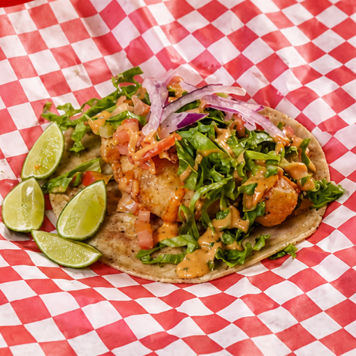 Taco con Camarón Capeado