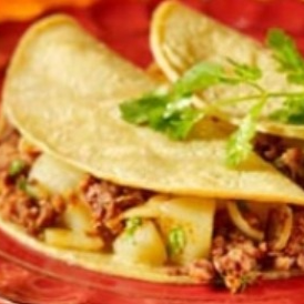 Taco de Papas con Chorizo