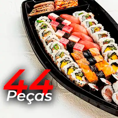 4 Sashimi de Atum Toast 4 Sashimi de Salmão Toast 4 Sushi de Atum 4 Sushi de Kani 4 Sushi Skin 6 Uramaki 6 Tekka Maki 6 Uramaki Skin 6 Califórnia