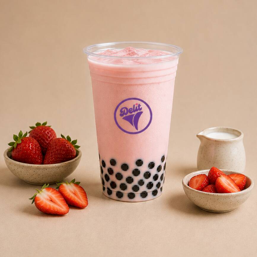 Latte Fresas