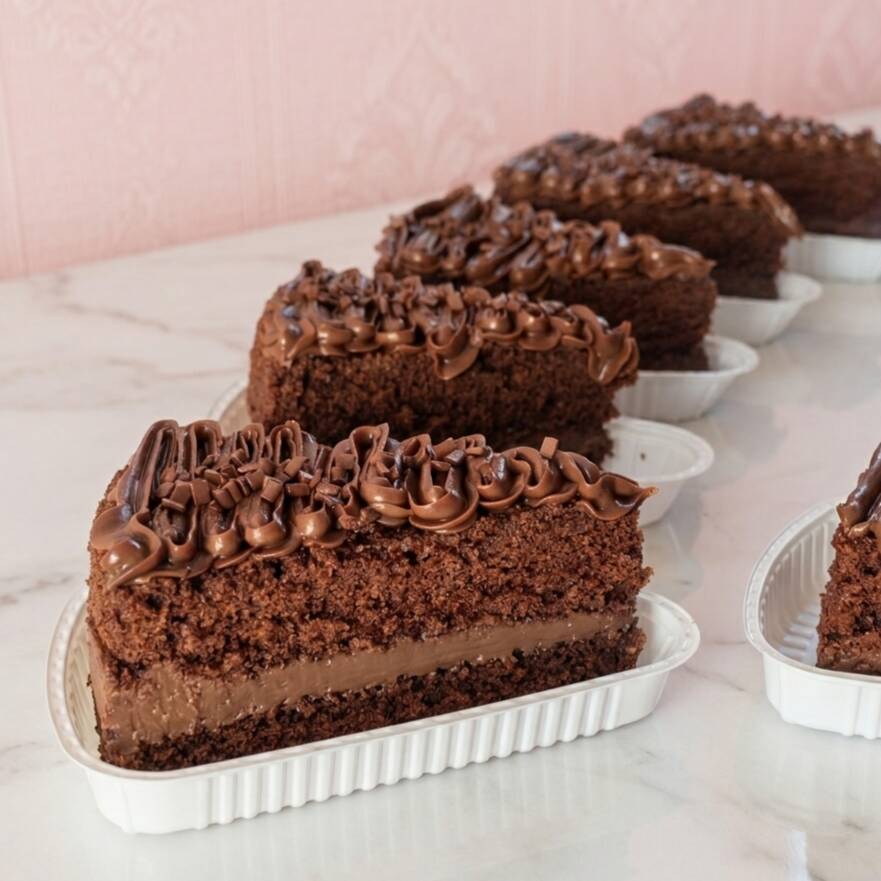 Massa de chocolate 50% cacau com recheio de creme de coco e brigadeiro cremoso de chocolate nobre! Aprox 200g