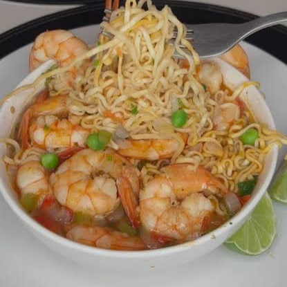 Caldo Maruchan Con Camarones