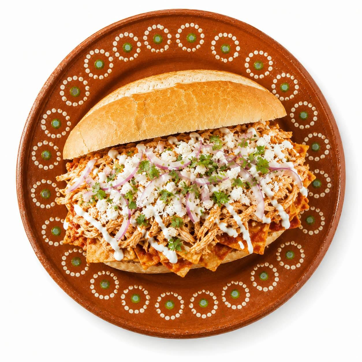 TORTA DE CHILAQUILES CON POLLO