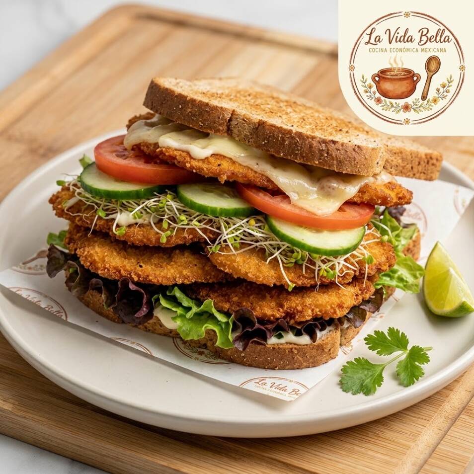 Sándwich Especial de Milanesa con Queso Manchego