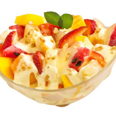 Ensalada de Frutas más Helado.