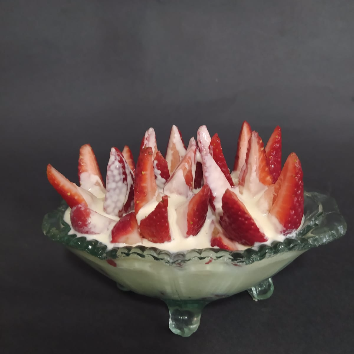 Fresas con crema pequeñas