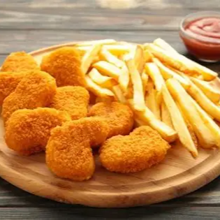 Nuggets De Pollo Con Papas Fritas