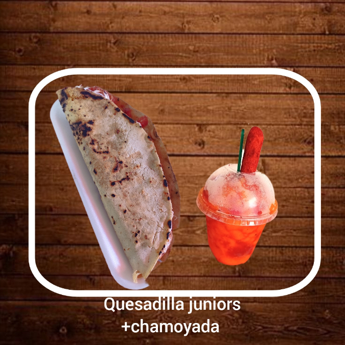 QUESADILLA JUNIOR'S DE TINGA +CHAMOYADA DISPONIBLE