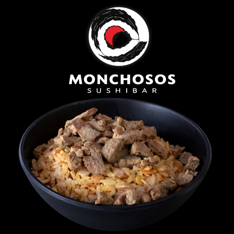 Arroz frito con fajita