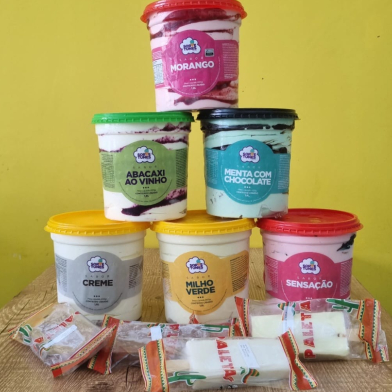 1 Pote de 1.8 litros e 2 paletas da sua escolha