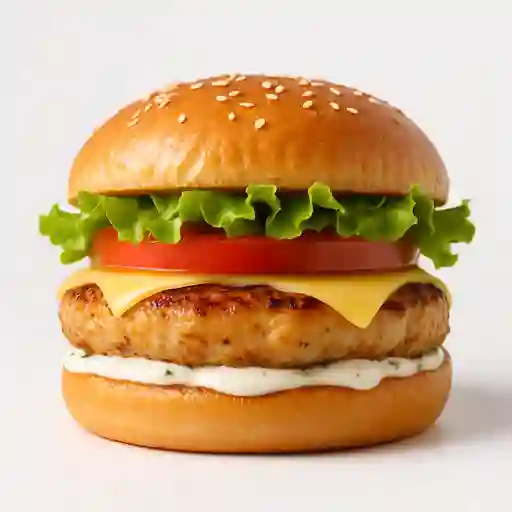 Chicken Burger con papas