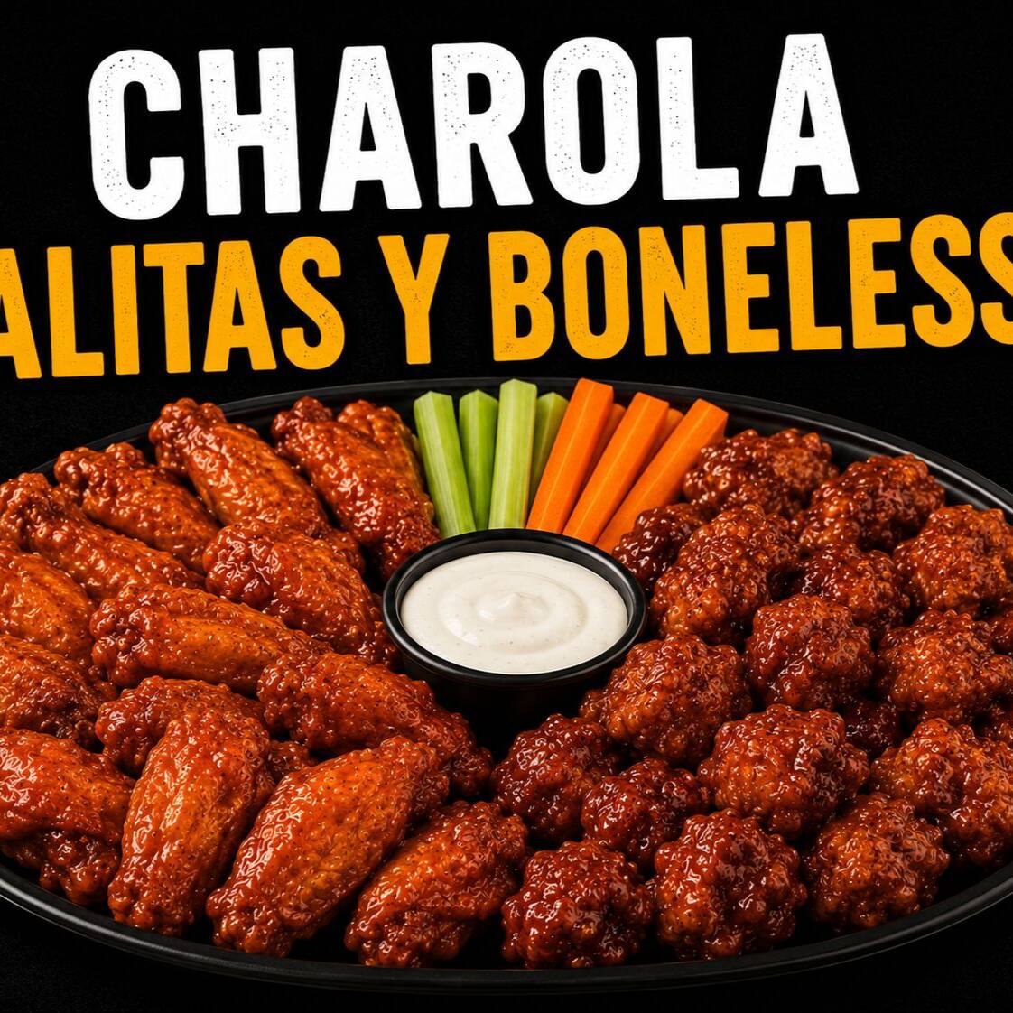 CHAROLA ALITAS Y BONELESS