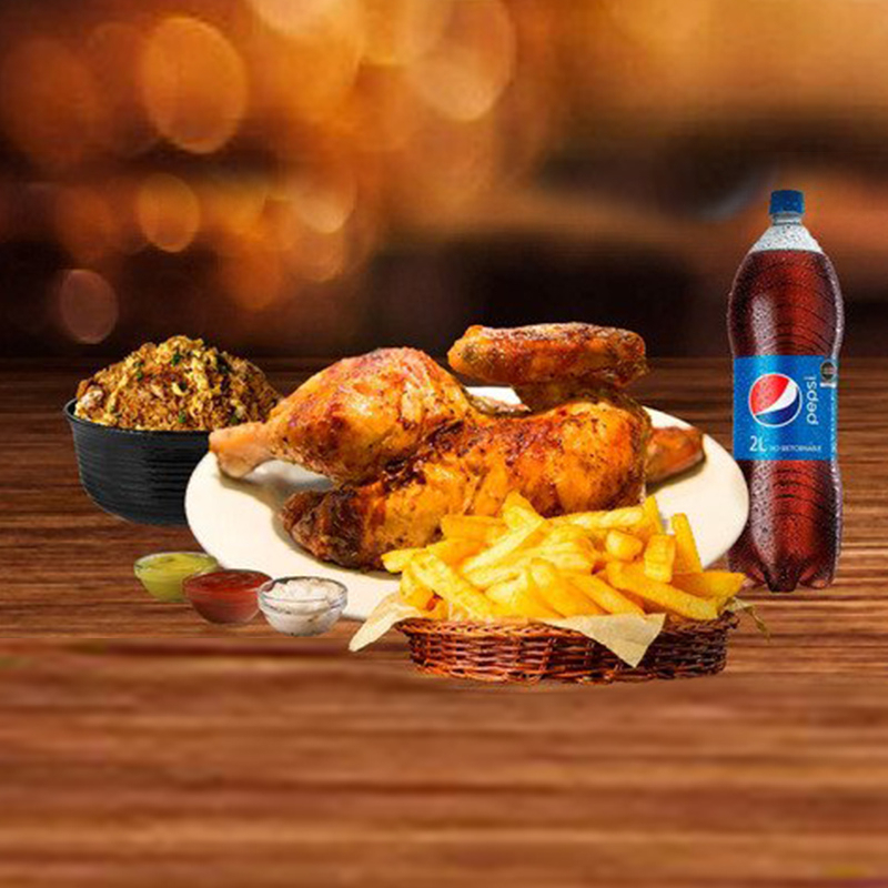 Medio Pollo Con Gaseosa