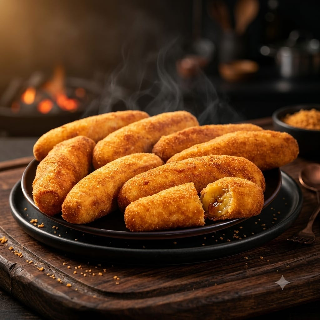 banana empanada farinha de rosca e frita