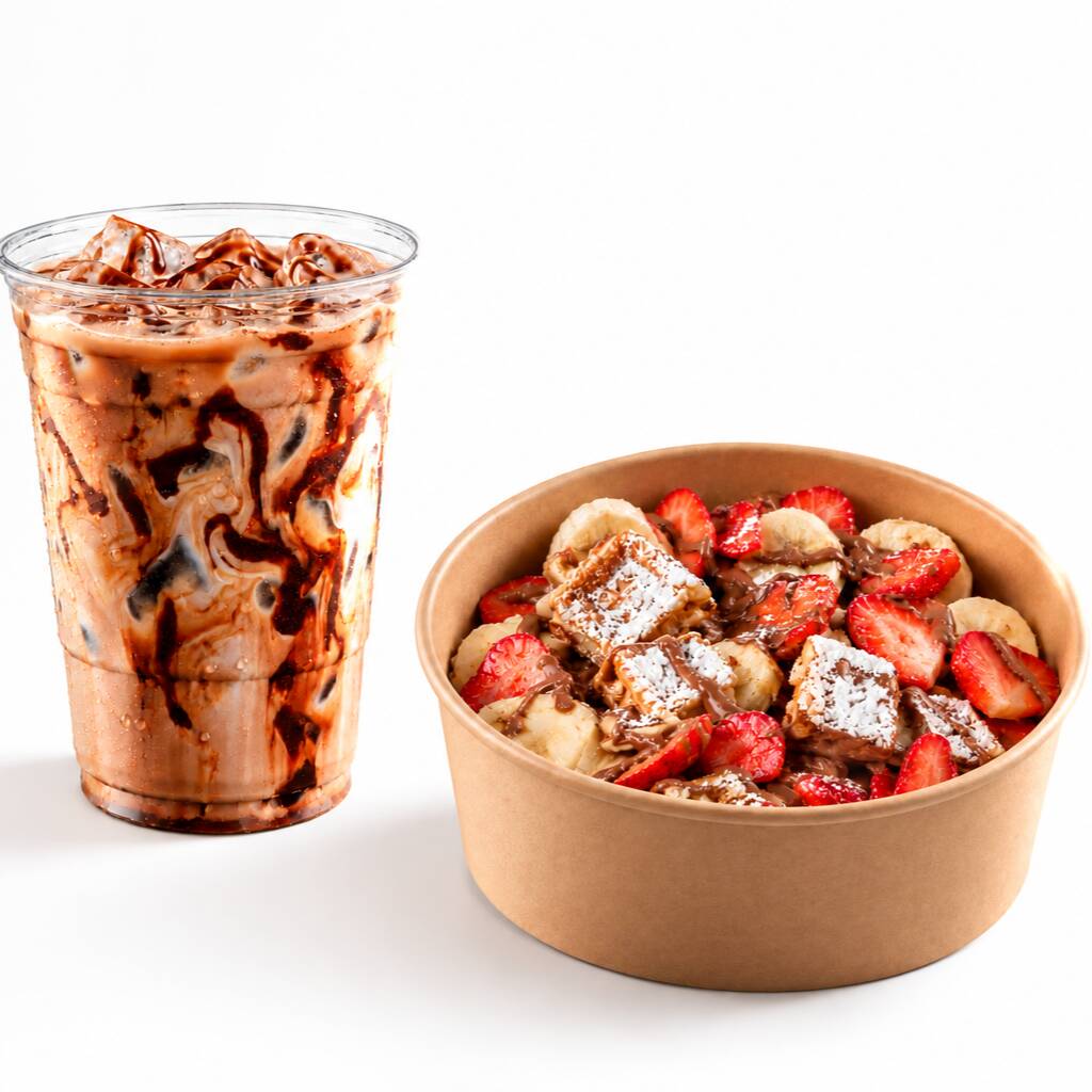 Combo Bowl Duo Iced Mocha Latte