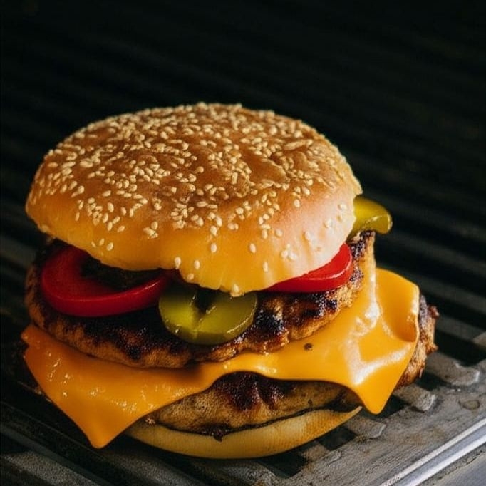 Hamburguesa Doble de Pollo