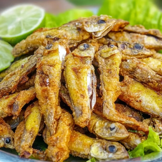 Lambaris frescos, temperados e fritos até ficarem dourados e crocantes. Porção generosa de 500g, perfeita para petiscar ou compartilhar.