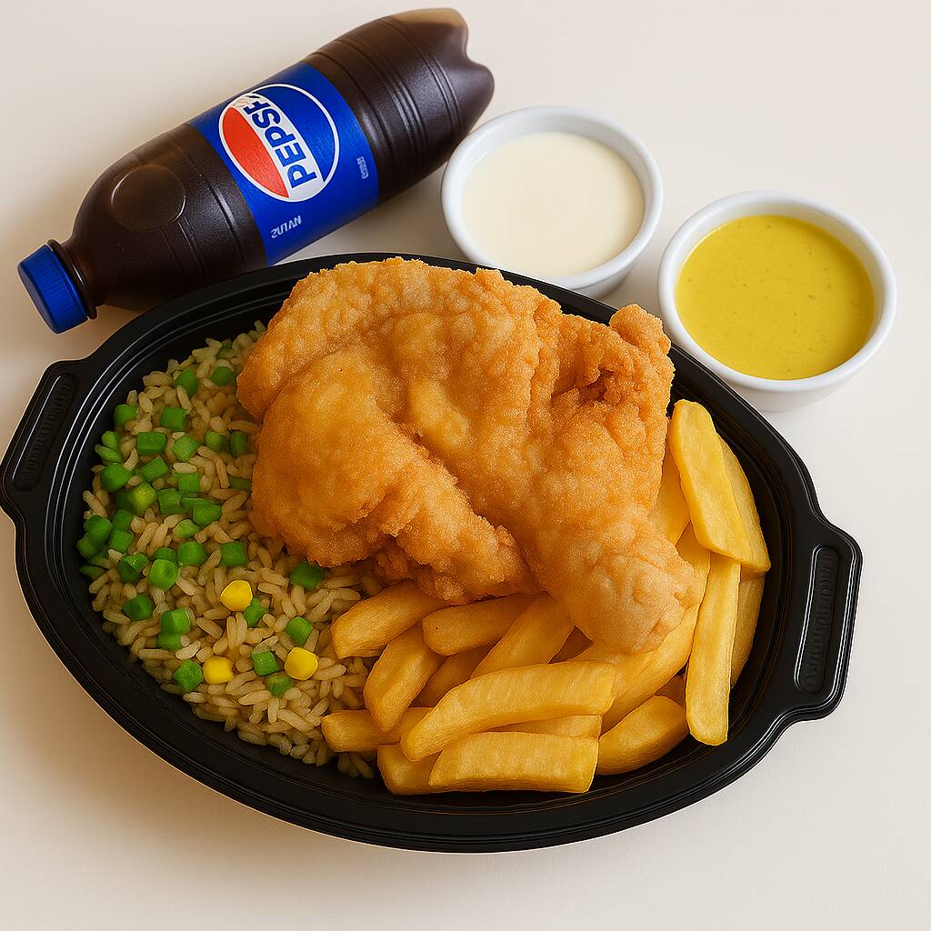 MOSTRITO 1/4 POLLO BROASTER(PIERNA COMPLETA)+PEPSI
