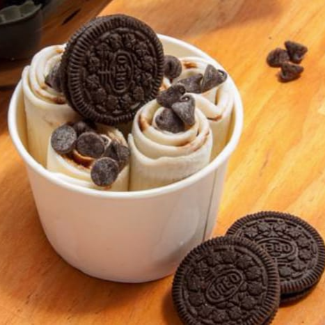 Helado en Rollo Cheesecake Oreo