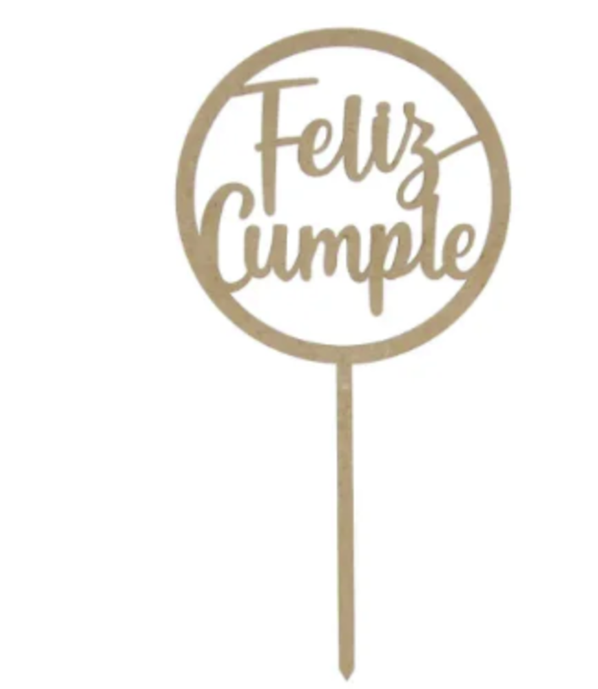 Cake topper Feliz cumple