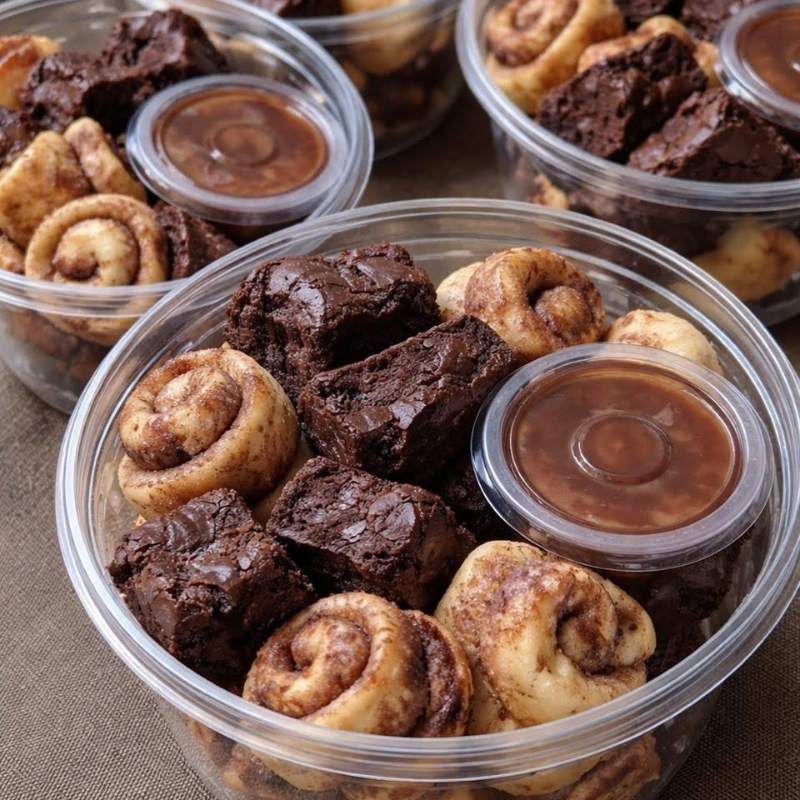 Mini roles + mini brownies