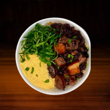 FEIJOADA SIMPLES, ARROZ, FAROFA E COUVE.
PORÇÃO INDIVIDUAL
QUANTIDADE 500 GRAMAS