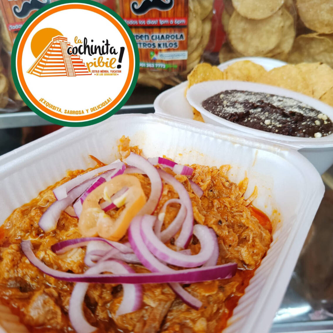 Cochinita pibil con Frijol