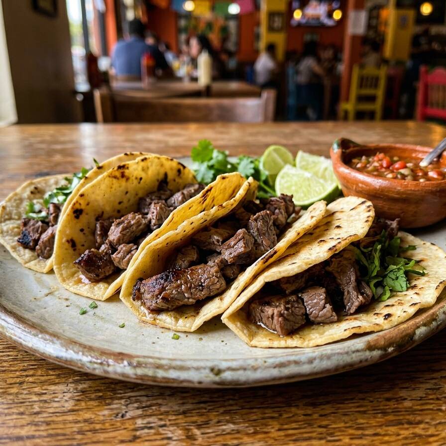 Tacos de Asada sin Queso