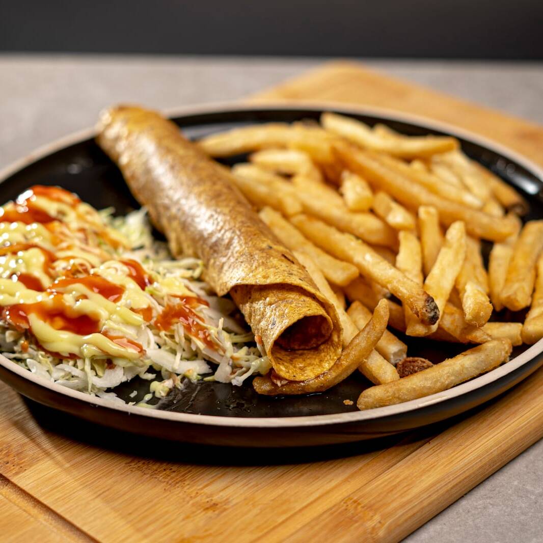 Taco Doble con Papas