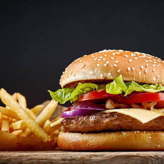Hamburguesa Pan Grande Sencilla con Papa