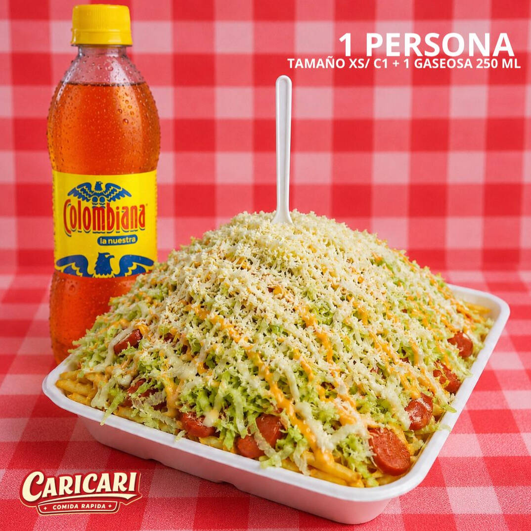 Salchipapa Xs Baby + Bebida