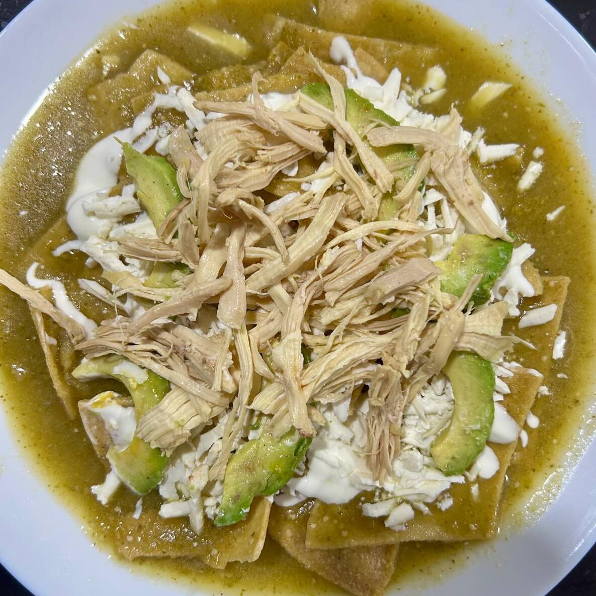 Chilaquiles Verdes con Pollo