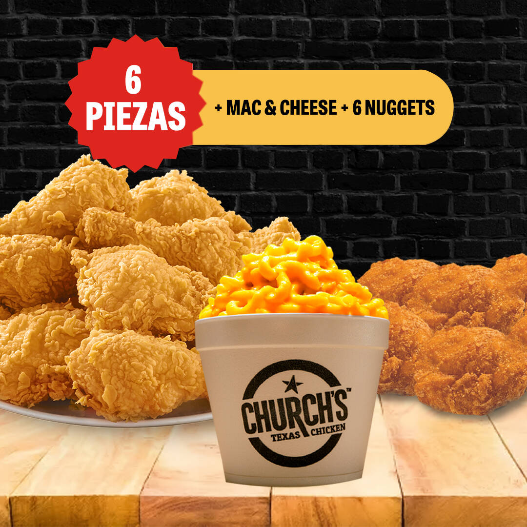 6 PIEZAS + MAC&CHEESE + 6 NUGGETS