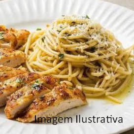 Arroz e fritas , macarrão Alho e Óleo, Macarrão Molho ao Sugo, Macarrão na Manteiga.
