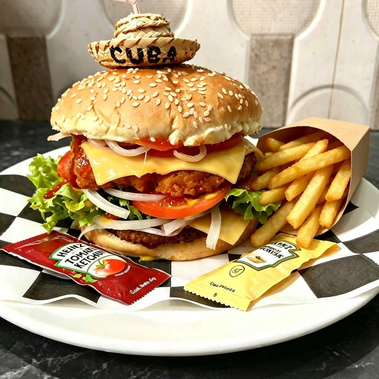 Combo Burger House Sin Tocino Con Papas