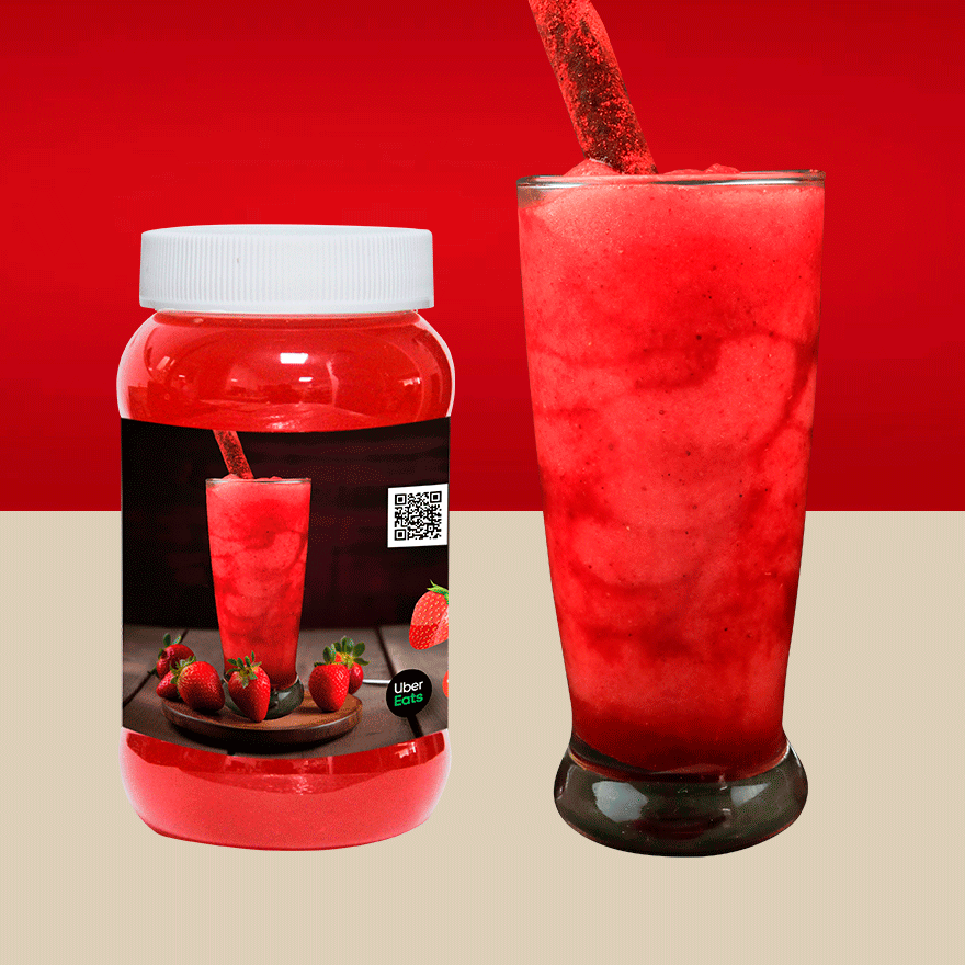 Frappe De Fresa de Agua 500 Ml