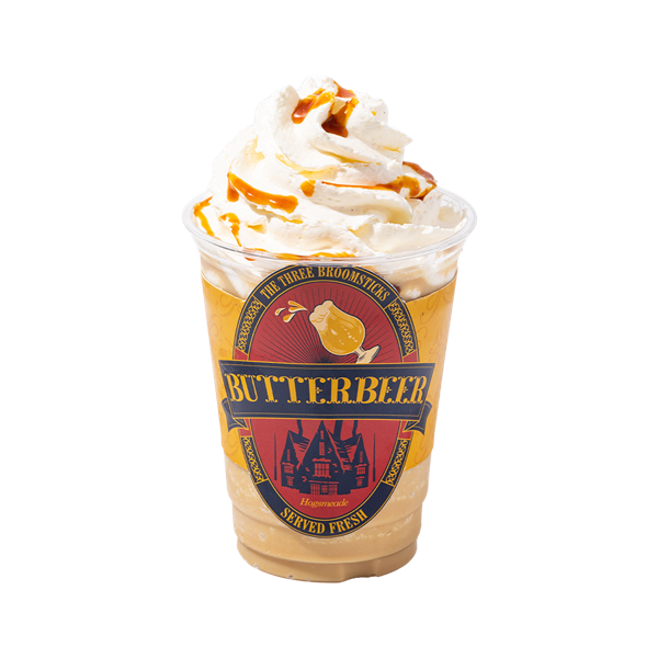 Shake de butterbeer com sorvete de baunilha, finalizado com chantilly e calda de caramelo. 330ml