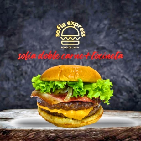 Hamburguesa Sofia Doble Carne con Tocineta