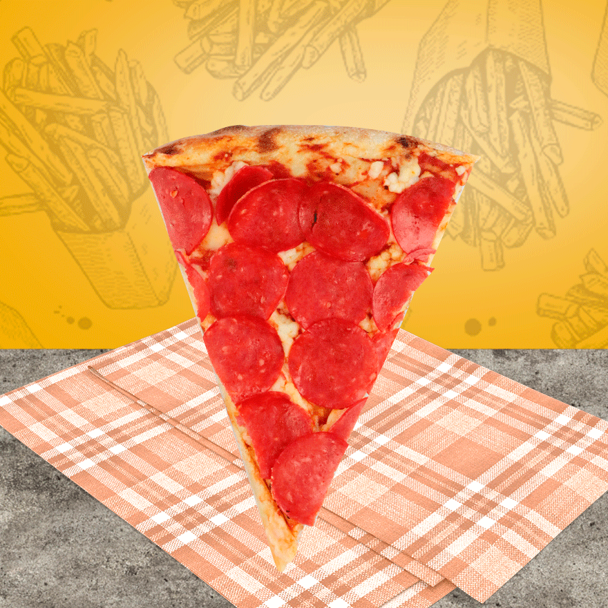Rebanada de Pizza Pepperoni+Papas C
