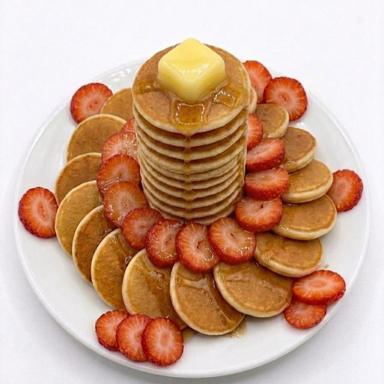 Mini hotcakes (30 piezas) con fresa