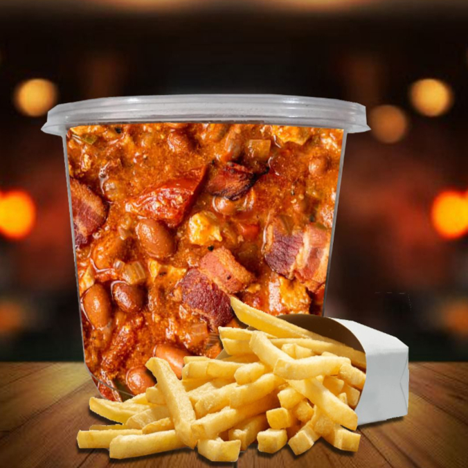 Contenedor de Frijoles Charros